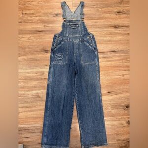 Vtg 90s SO.LA Blues Bib Overalls L Denim Carpenter Y2K Garage Street Wear